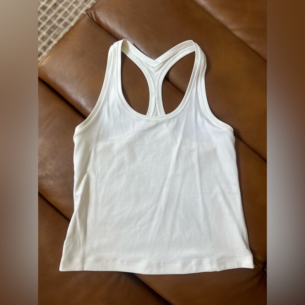 White Lululemon Racerback Tank Top